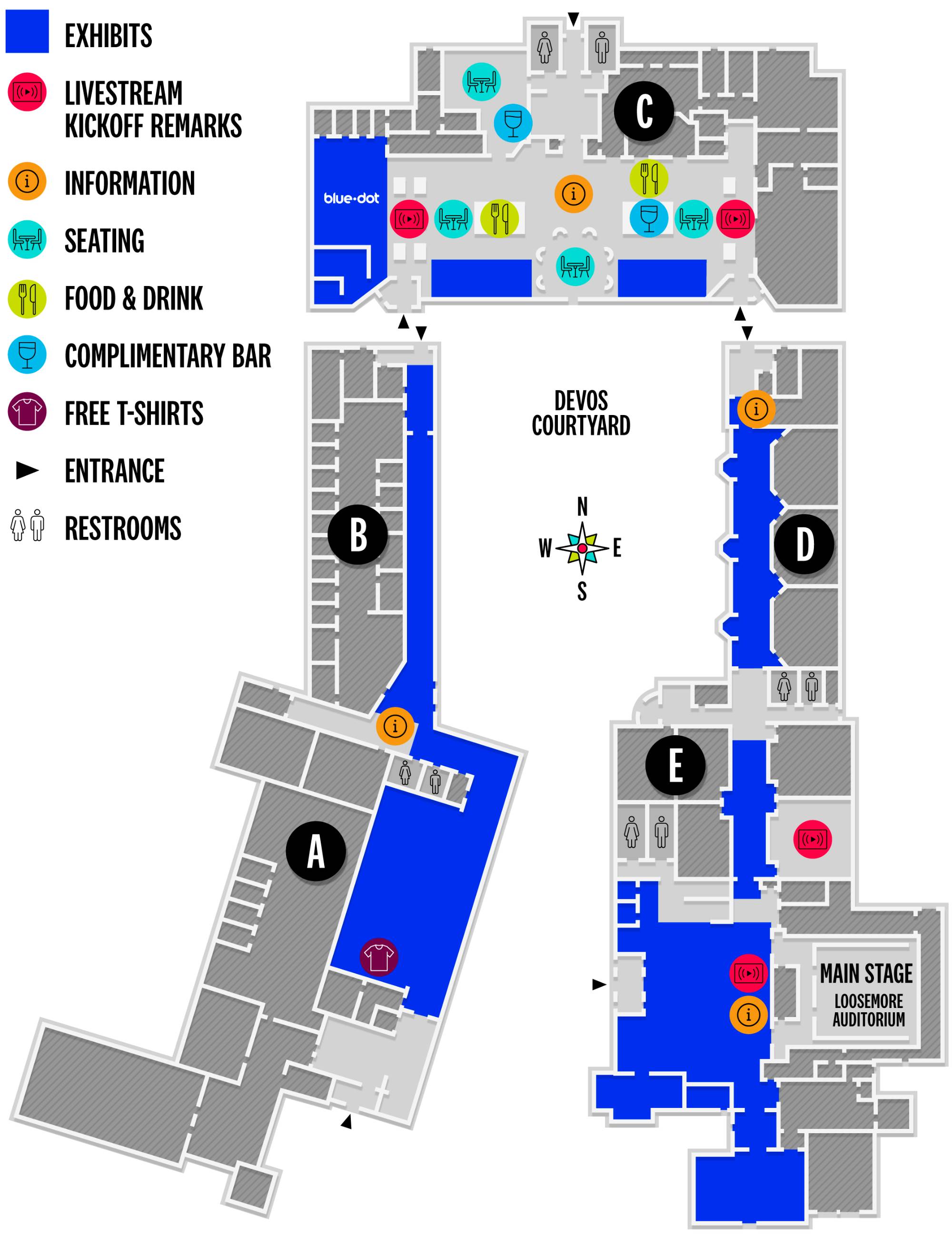 Map of Grand Valley's DeVos Center.